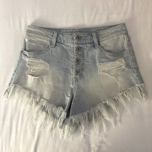 High-Rise Cut Off Jean Shorts